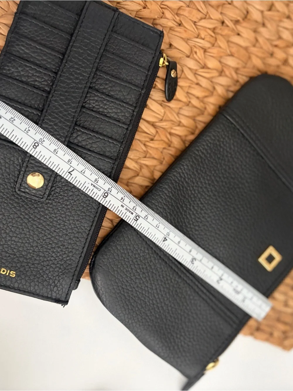 Lodis Black Pebbled Leather Wallet & Cardholder Set